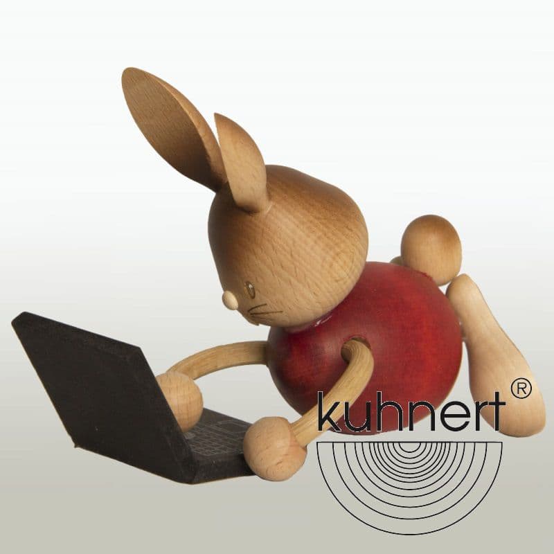 Stupsi Hase mit Laptop - Auslaufartikel