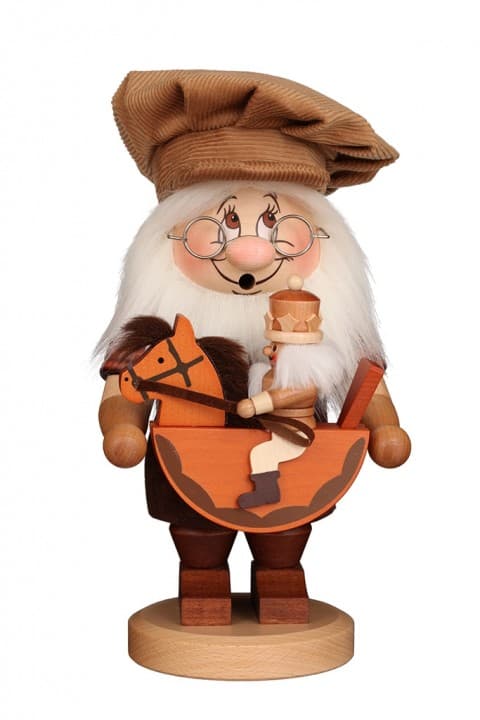 Räuchermann Wichtel mit Reiterlein - Auslaufartikel