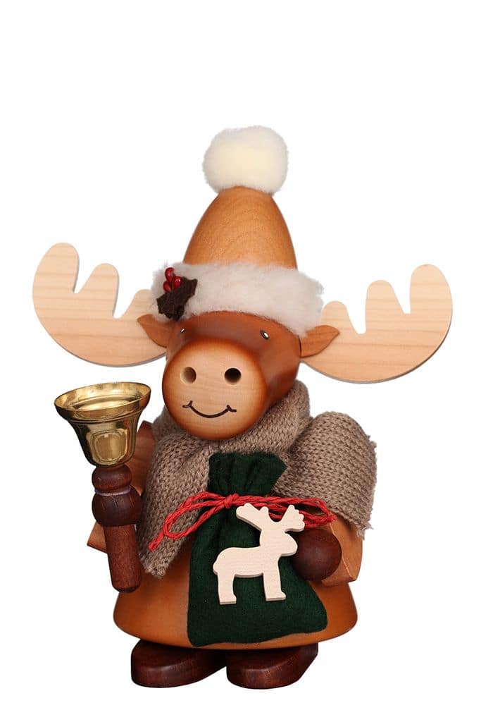 Räuchermann Elch Weihnachtsmann natur - Auslaufartikel