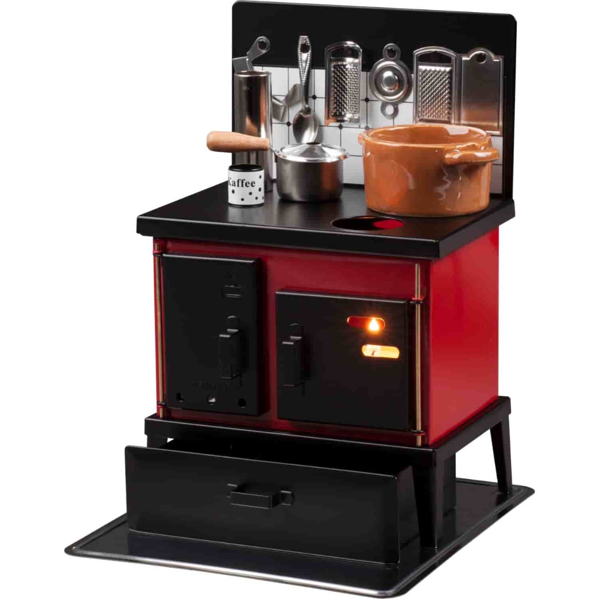 Küchenherd "Der Attraktive" rot/schwarz