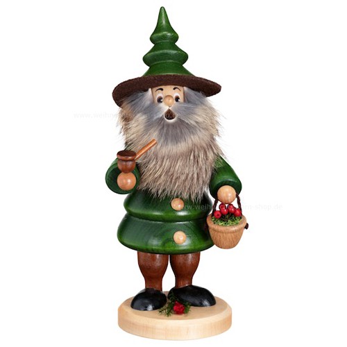 Räuchermann Baumwichtel Beerensammler grün
