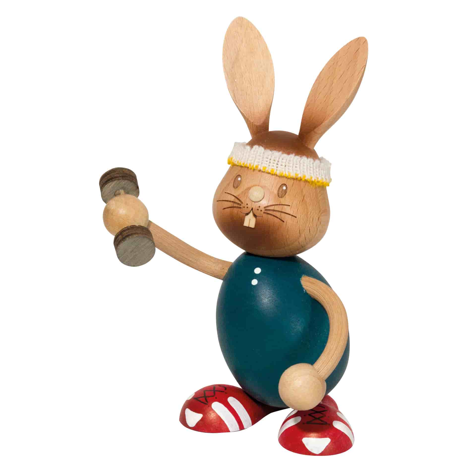 Stupsi Hase beim Sport