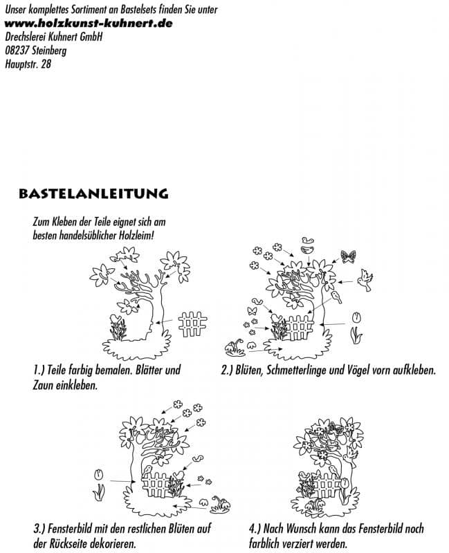 Bastelset Fensterbild Frühling