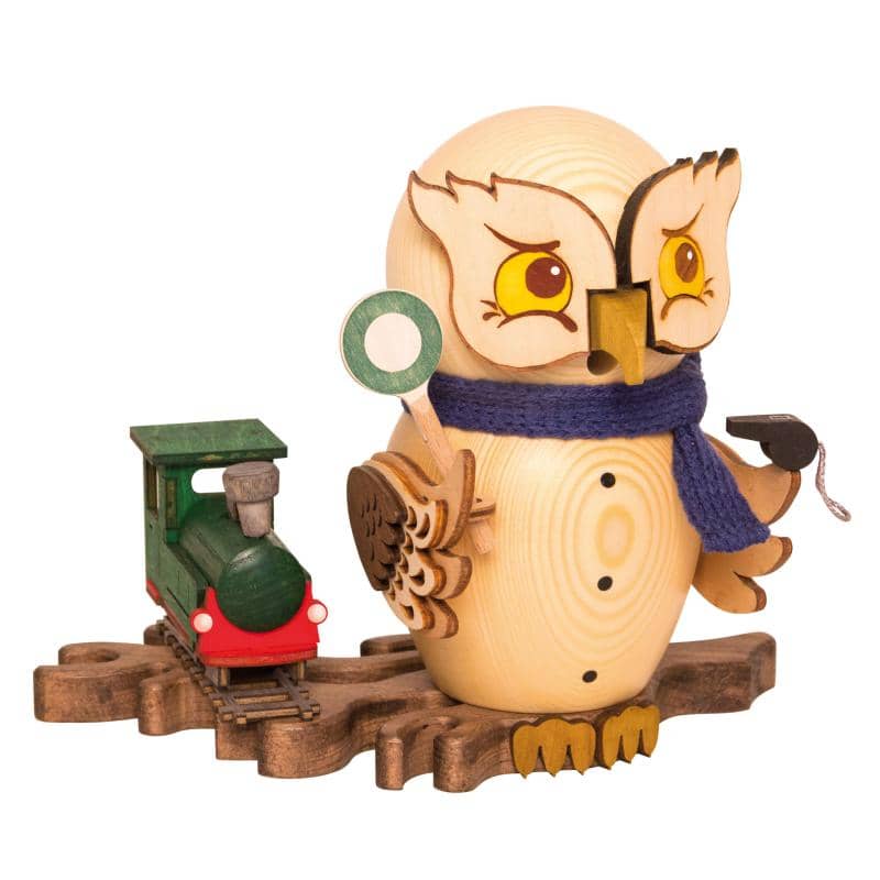 Rauchfigur Eule mit Eisenbahn