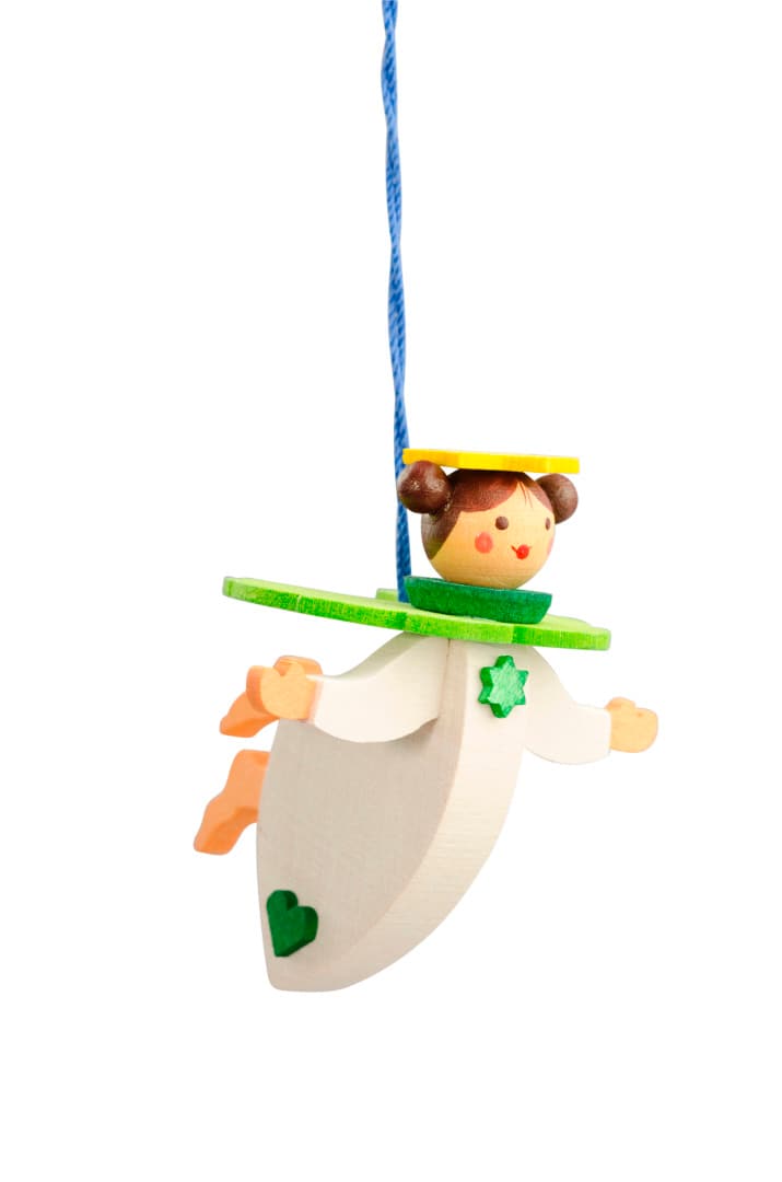 Schwebeengel grün als Baumschmuck - Auslaufartikel