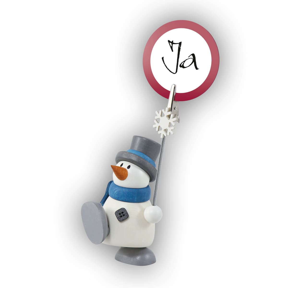 Schneemann Otto mit Notizhalter