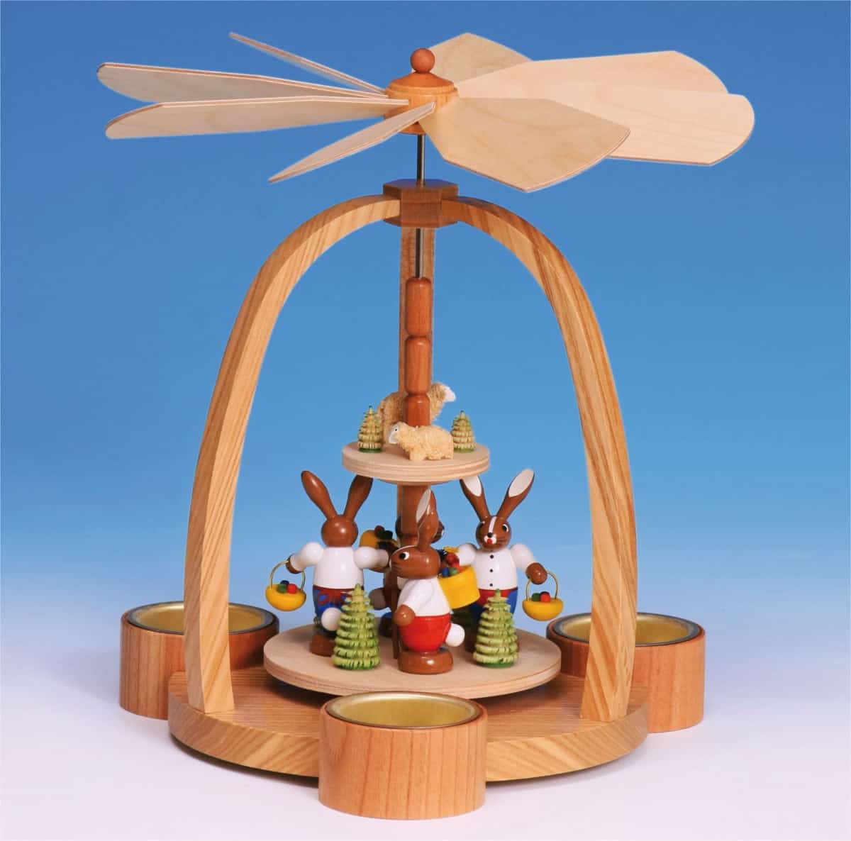 Teelichtpyramide Hasenwanderer