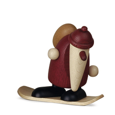 Weihnachtsmann auf Snowboard