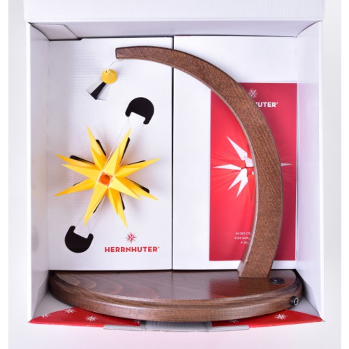 Original Herrnhuter Sternenbogen nussbaum - A1e gelb