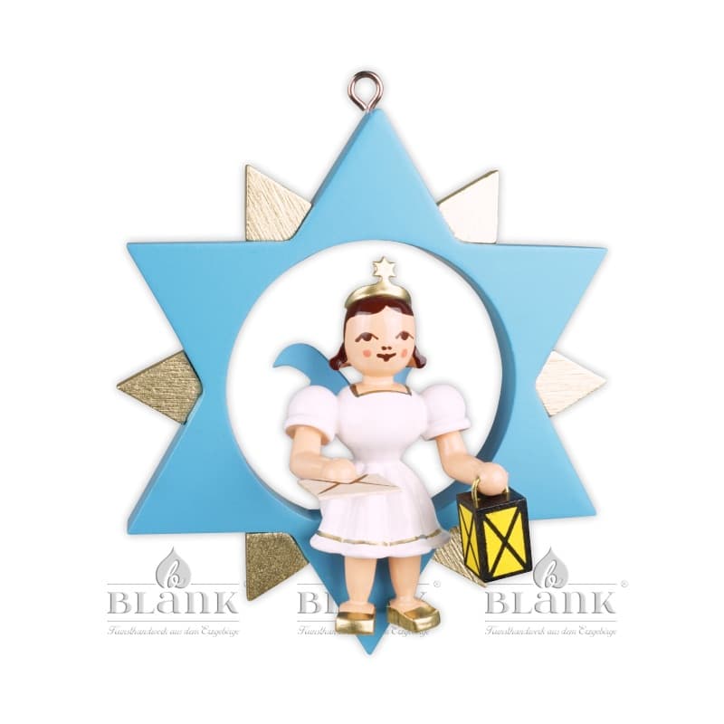 Blank - Kurzrockengel farbig im Stern Schutzengel