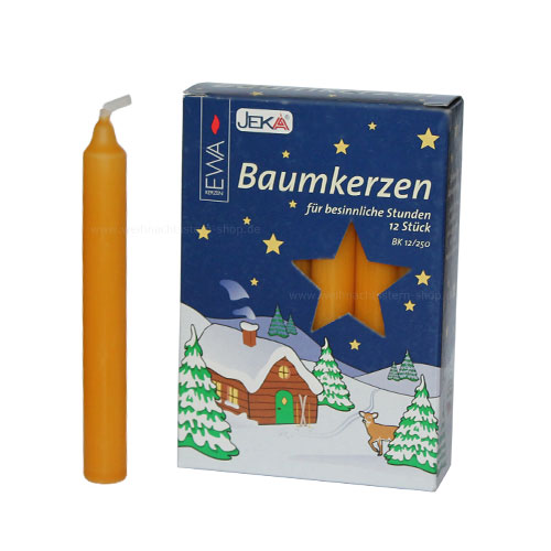 Baumkerzen EWA 12 Stück 15x125mm natur