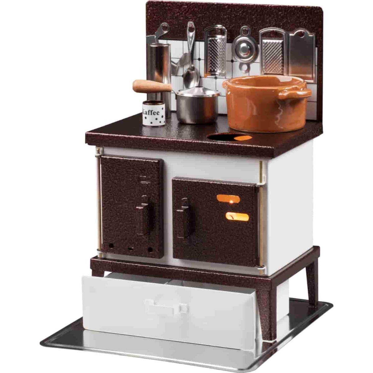 Küchenherd "Der Attraktive" weiß/kupfer