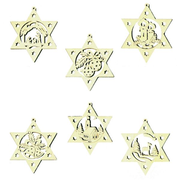 Baumschmuck Stern 6er-Set