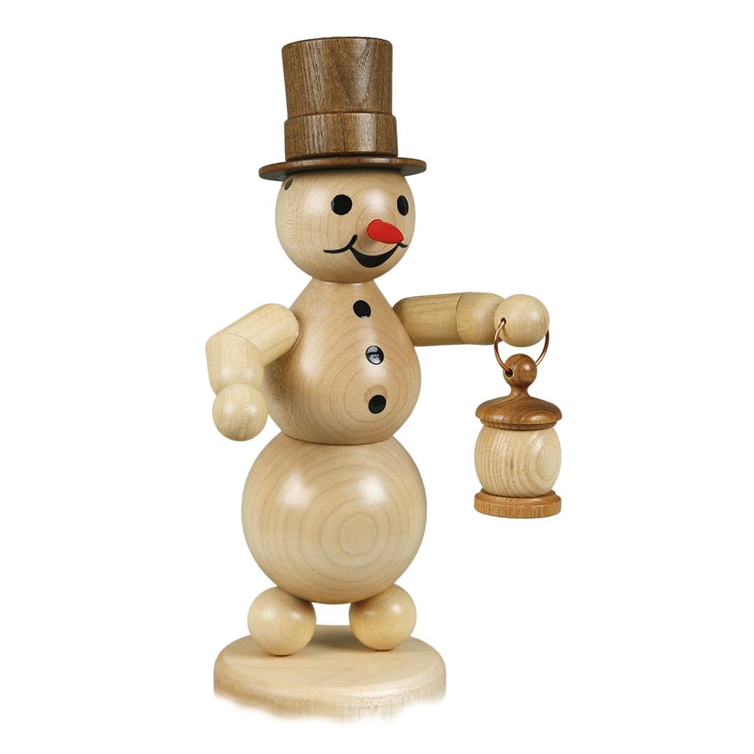 Räucherfigur Schneemann mit Laterne - Auslaufartikel