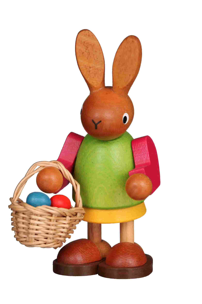 Häsin mit Eierkorb