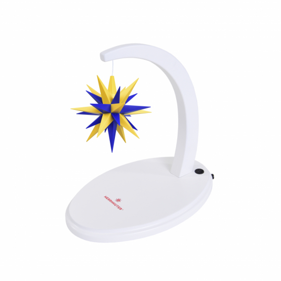 Original Herrnhuter Sternenbogen weiß lackiert - A1e blau/gelb