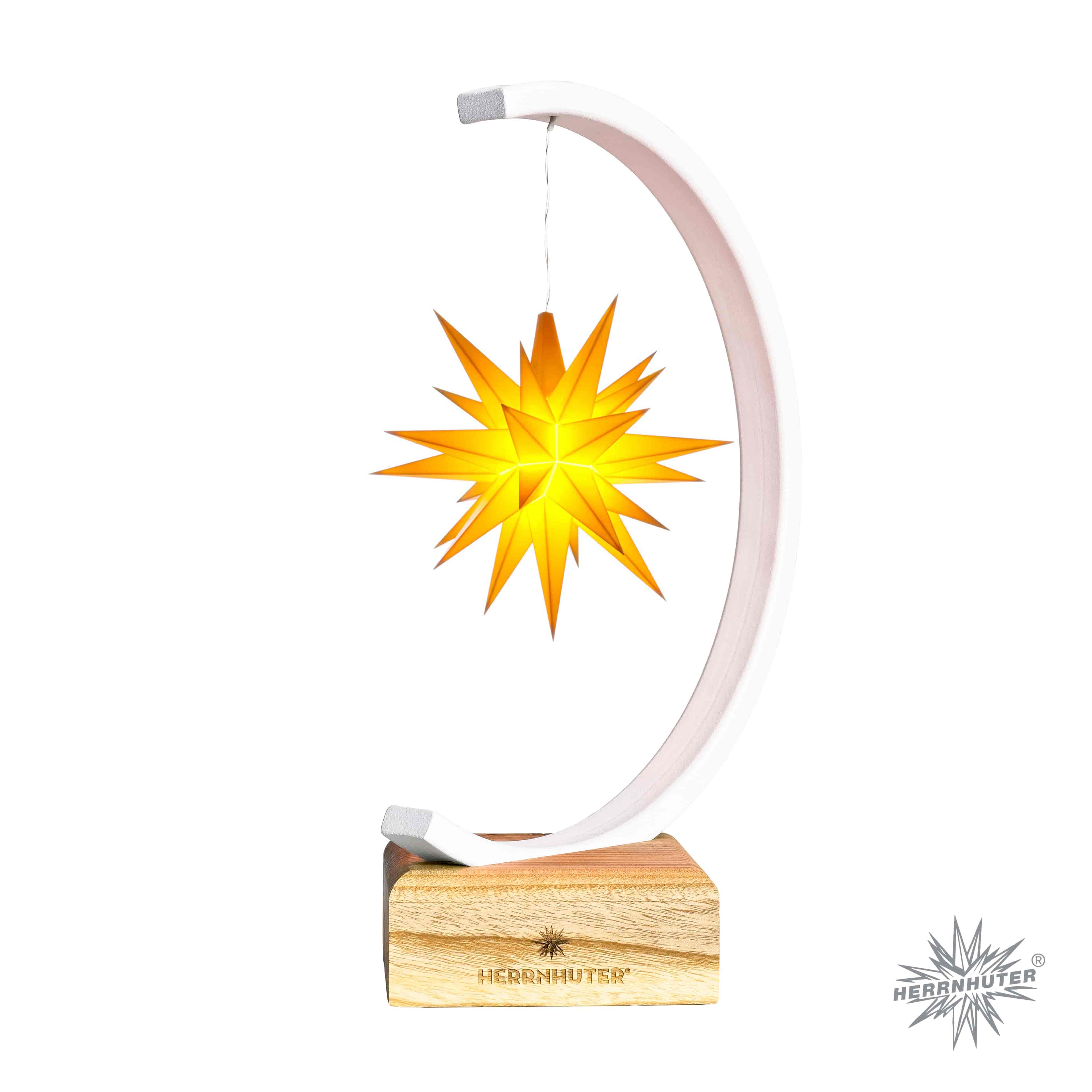 Original Herrnhuter Metallbogen weiß - A1e gelb