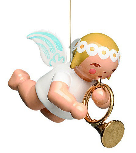 Schwebeengel klein mit Waldhorn