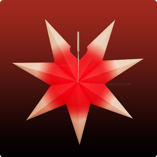 Erzgebirgischer Fensterstern No. 14 ø 43 cm rot-weiß