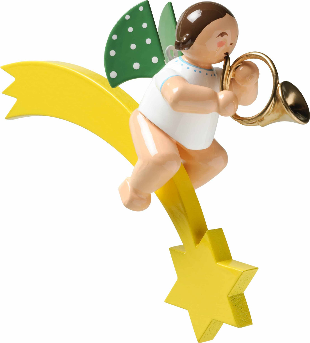 Engel mit Waldhorn auf Komet