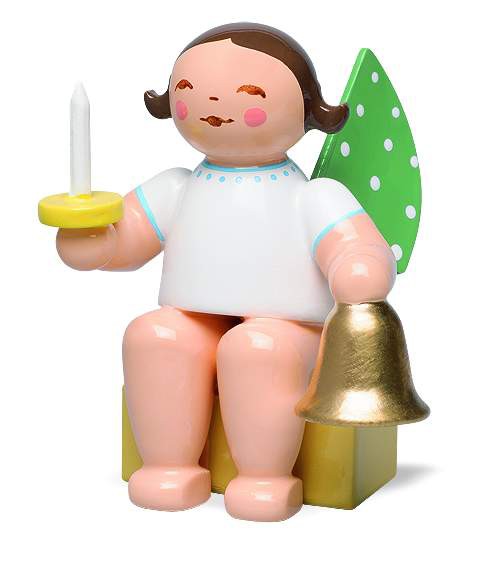 Engel klein mit Glocke und Licht