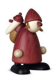 Weihnachtsfrau mit Kind im Sack