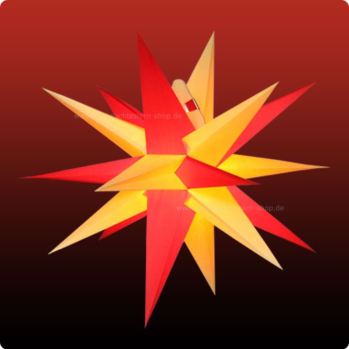 Annaberger Faltstern No. 3 ø 35 cm Spitzen rot-gelb