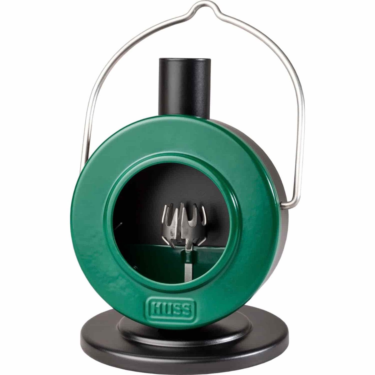 Scheibenofen "Der Flache" grün/schwarz