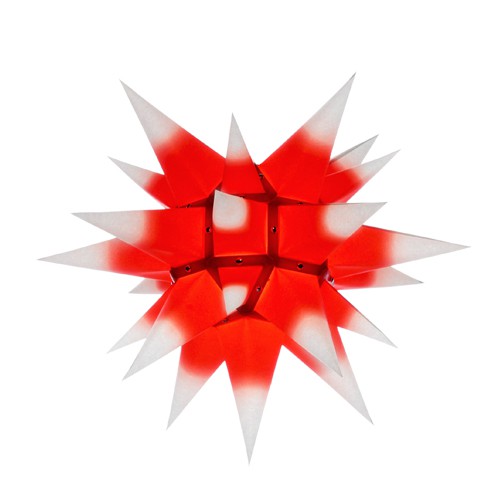 Original Herrnhuter Stern für innen ø ca. 40 cm weiße Spitzen mit rotem Kern (I4)