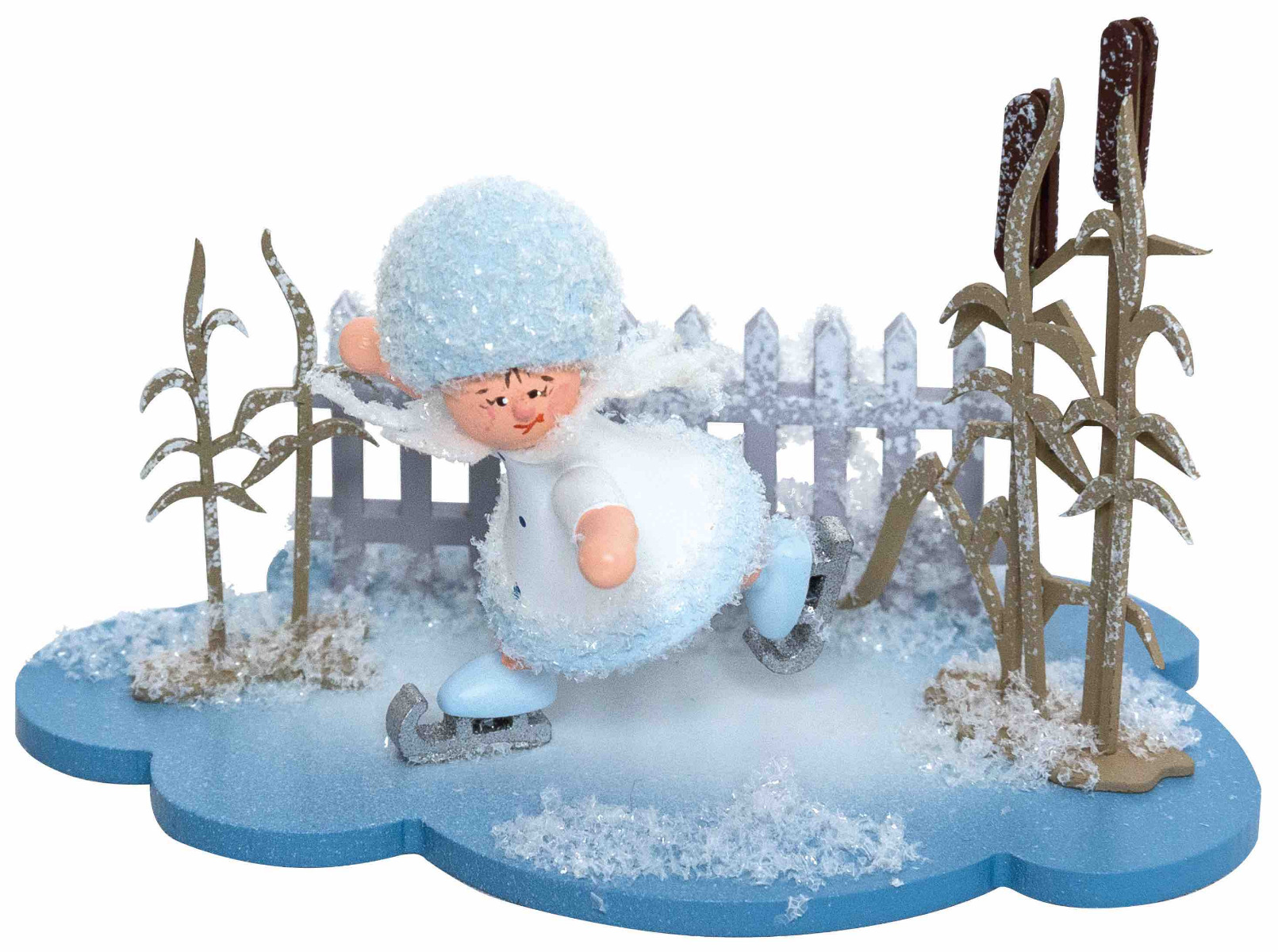 Schneeflöckchen auf Wolke Schlittschuhfahrer