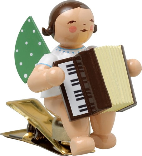 Engel mit Akkordeon auf Klemme