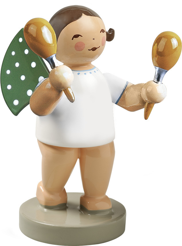 Engel mit Maracas - braunes Haar