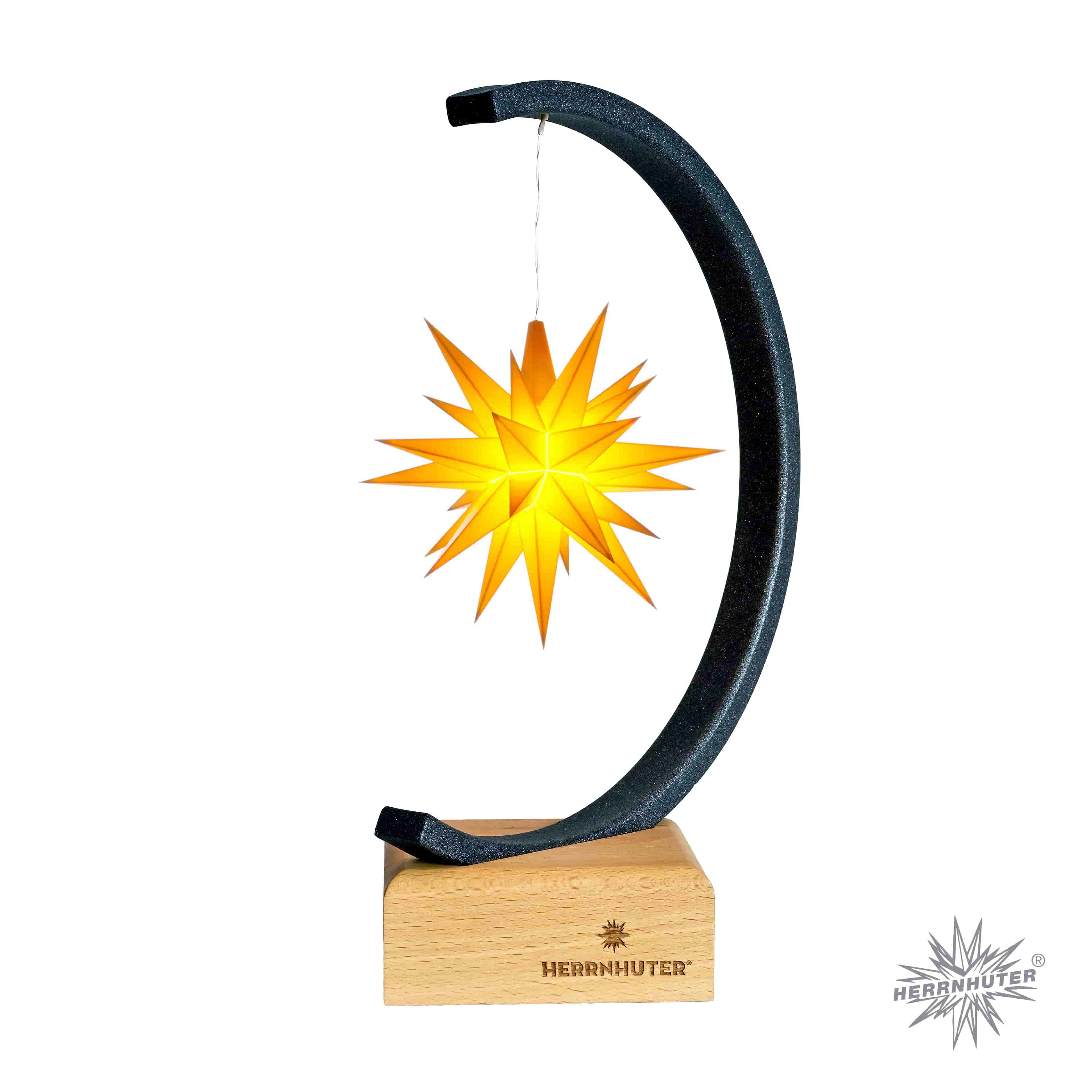 Original Herrnhuter Metallbogen anthrazit - A1e gelb