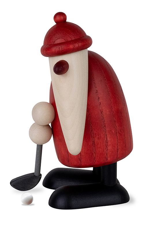 Weihnachtsmann mit Golfschläger unten