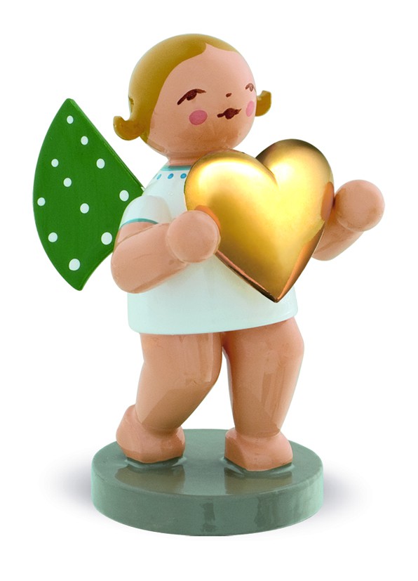 Goldedition Nr. 3, Liebesbote, Engel mit Herz, vergoldet