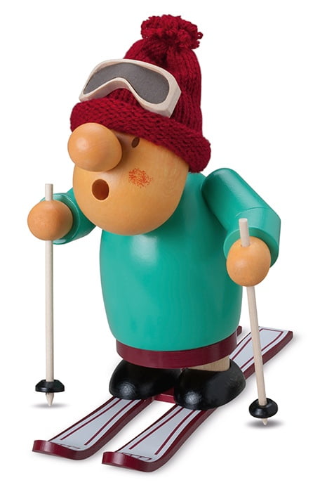 Räuchermann Müllerchen auf Ski