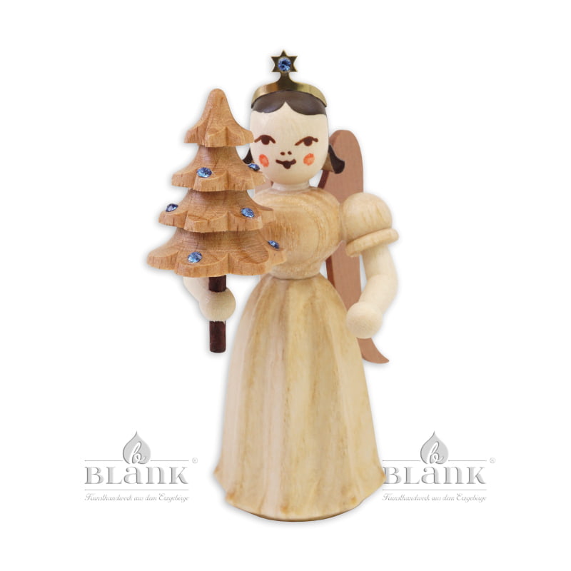 Blank - Faltenlangrockengel mit Bäumchen und Preciosa-Kristallen