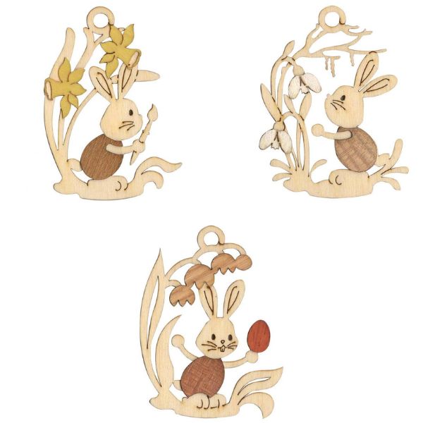 Baumschmuck Stupsi mit Blumen 6er-Set