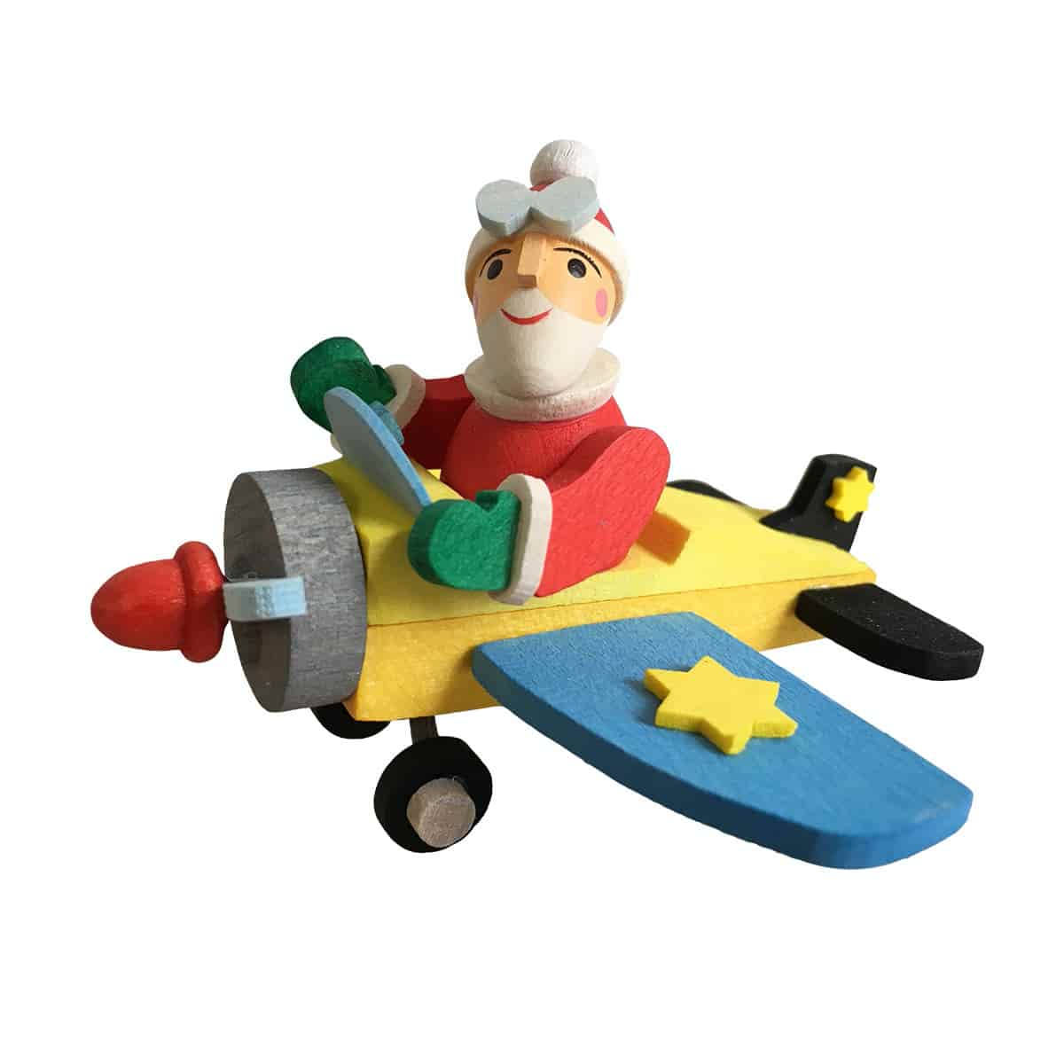 Wichtel im Flugzeug als Baumschmuck