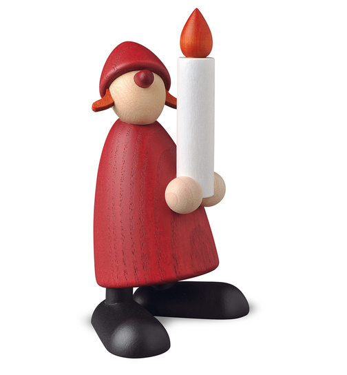 Weihnachtsfrau mit Kerze