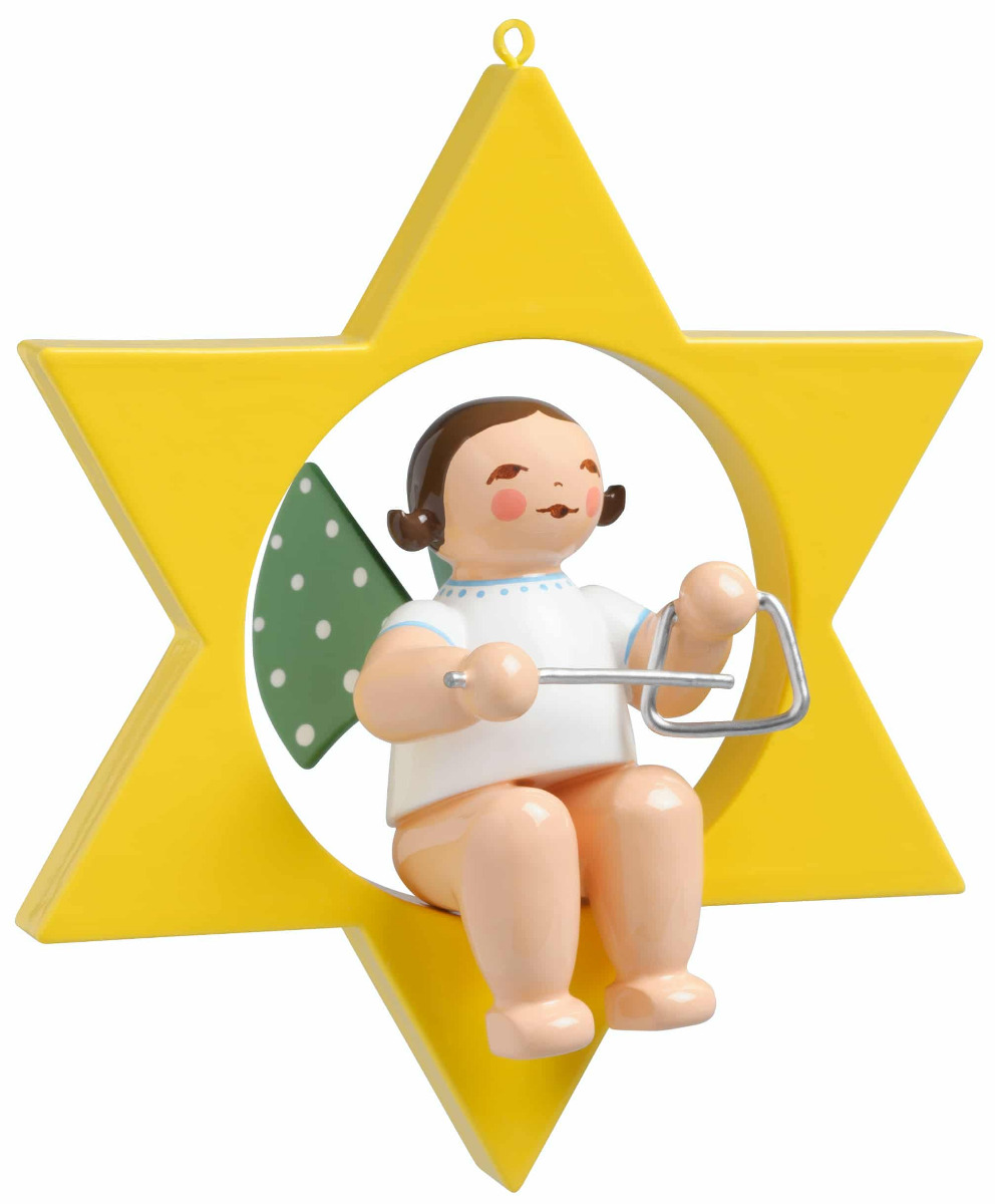 Engel mit Triangel im Stern