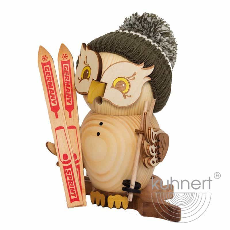 Rauchfigur Eule Skifahrer