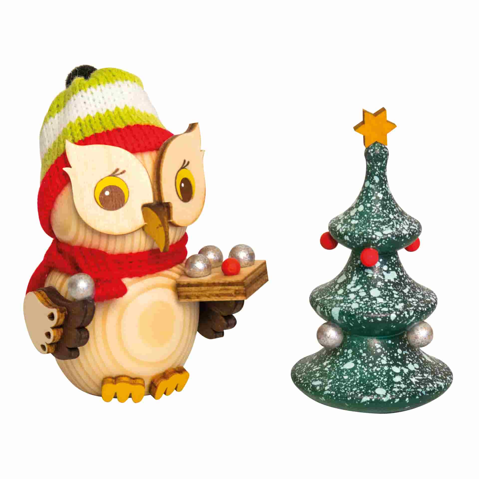Mini Eule mit Weihnachtsbaum