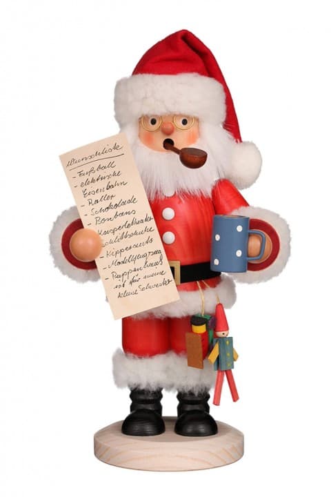 Räuchermann Weihnachtsmann mit Wunschzettel - Auslaufmodell