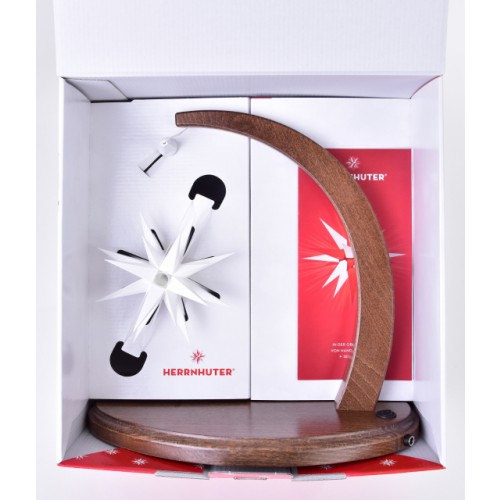 Original Herrnhuter Sternenbogen nussbaum - A1e weiß