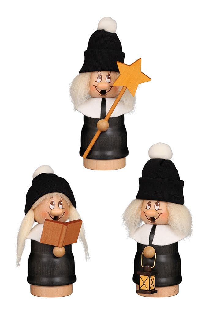 Räuchermann Miniwichtel Kurrende (3-teilig) - Auslaufartikel