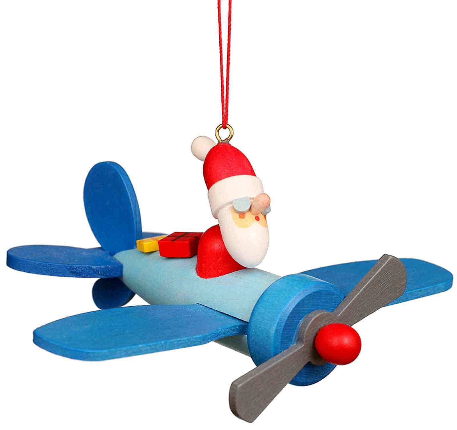 Baumbehang Weihnachtsmann im Flieger - Auslaufartikel