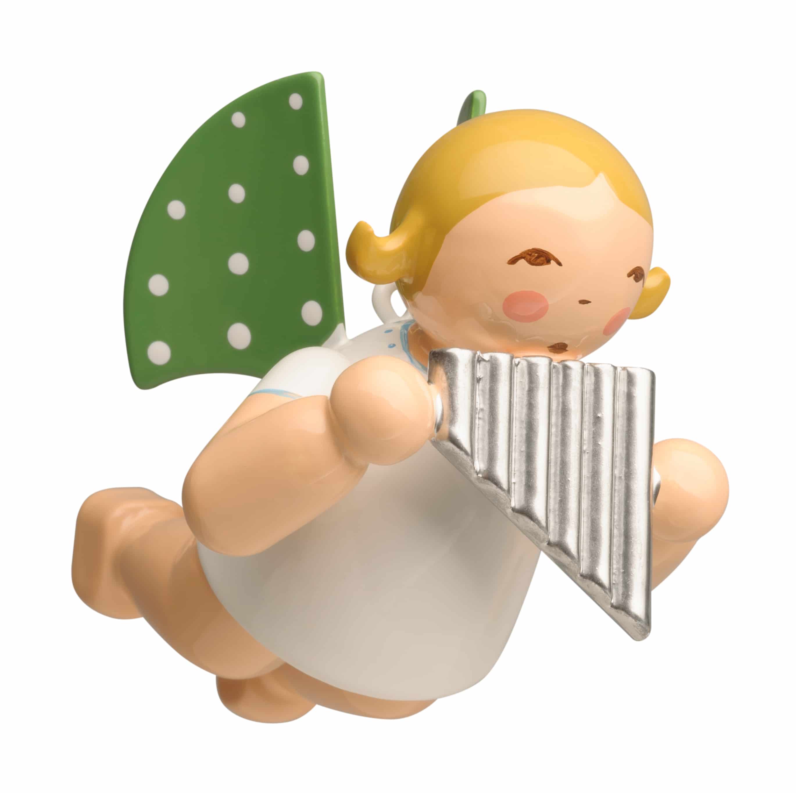 Engel mit Panflöte, schwebend