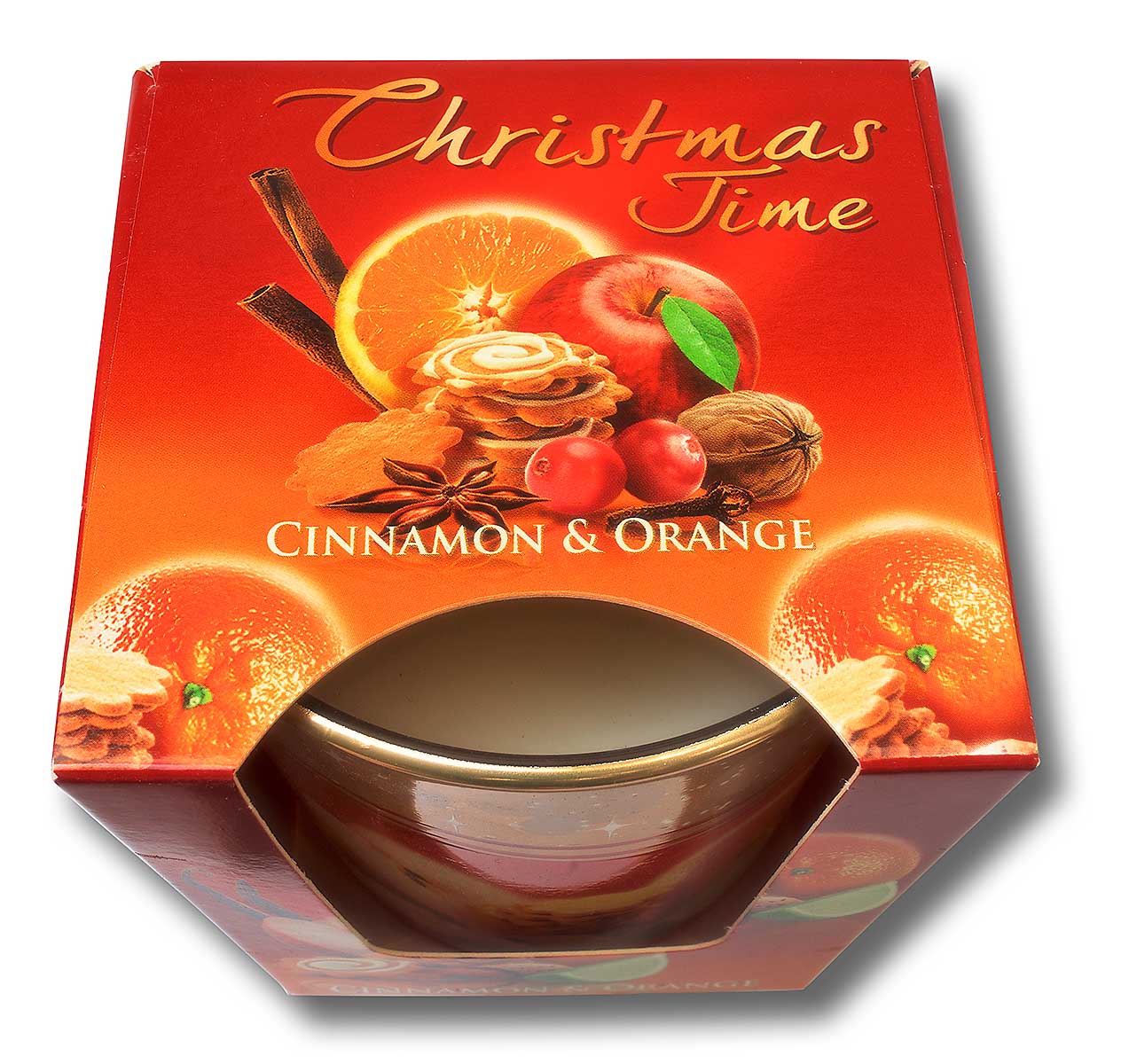 Duftkerze im Glas "Christmas Time" Zimt und Orange