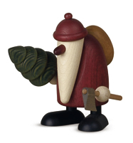 Weihnachtsmann mit Axt und Tanne